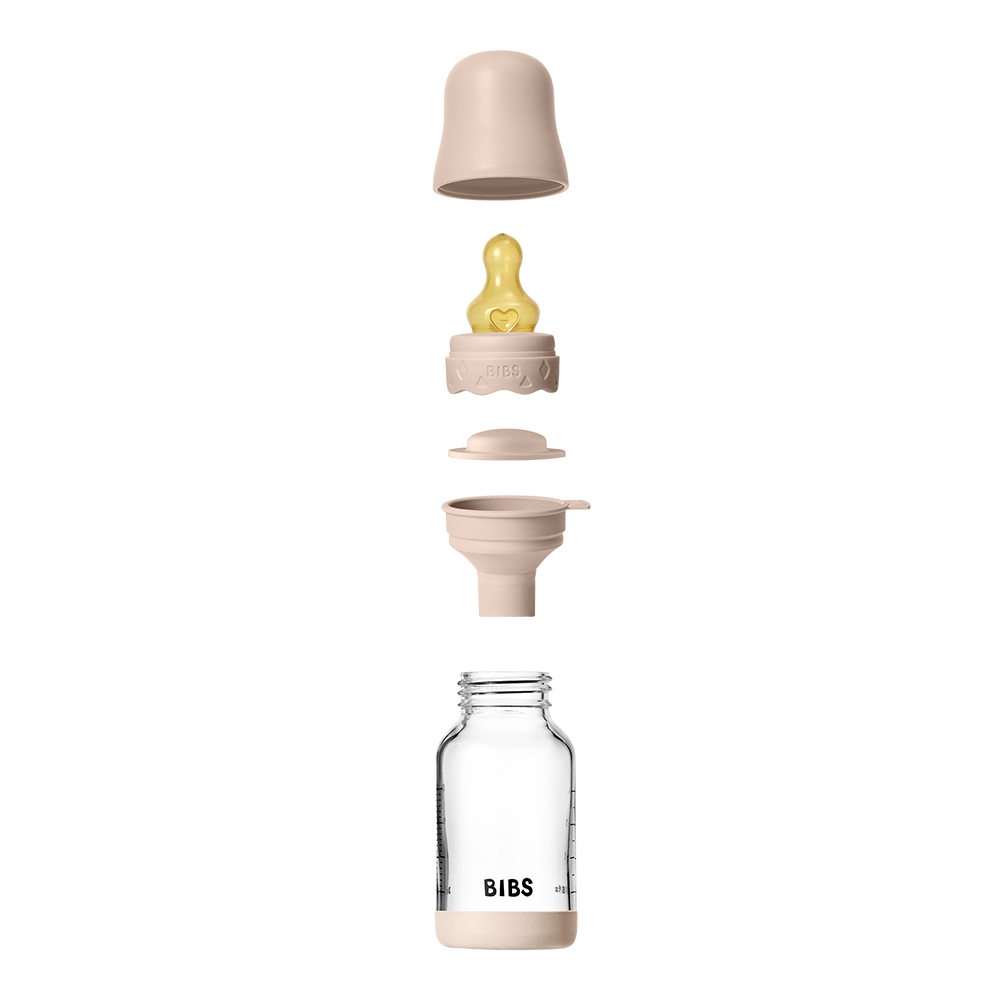 Baby Glass Bottle Boheme Set 120ml Latex - Blush