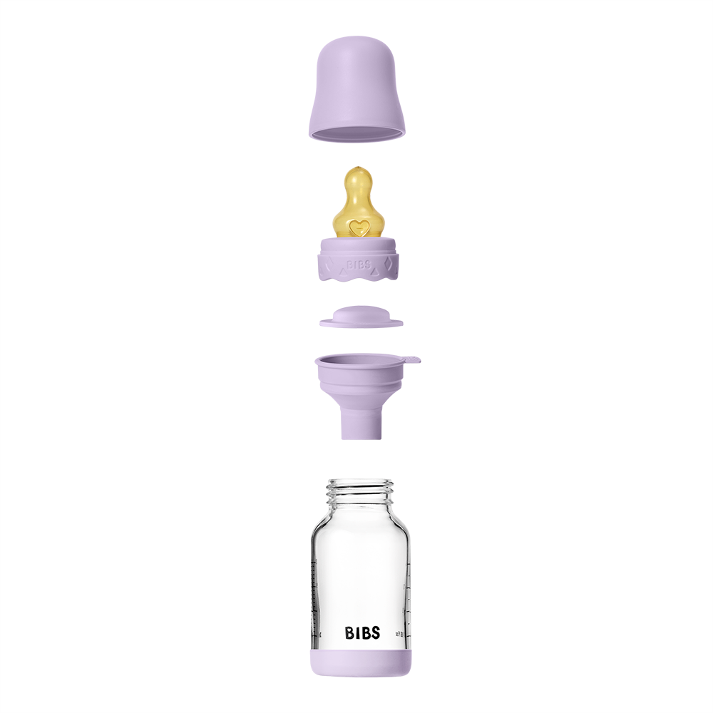 Baby Glass Bottle Boheme Set 120ml Latex - Violet Sky