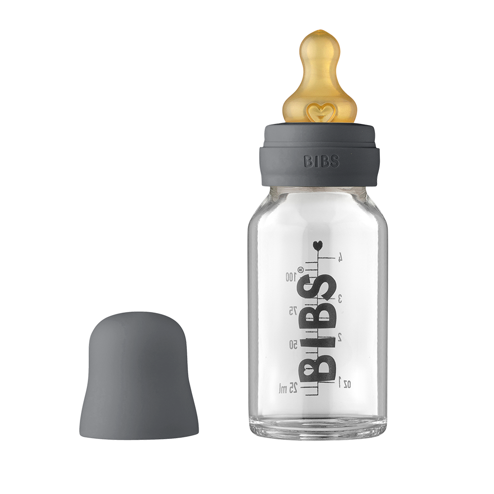 Baby Glass Bottle Complete Set Latex 110ml Iron