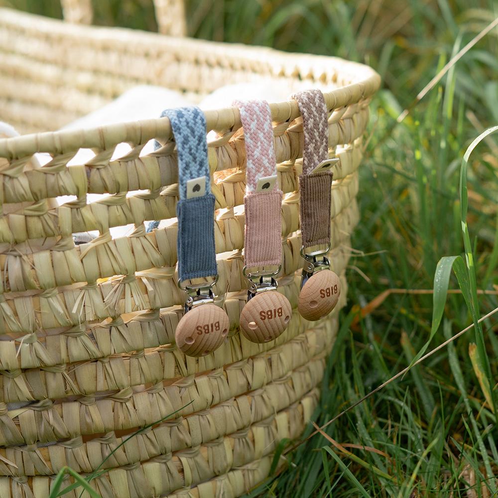 Pacifier Clip Braid Blush/Ivory