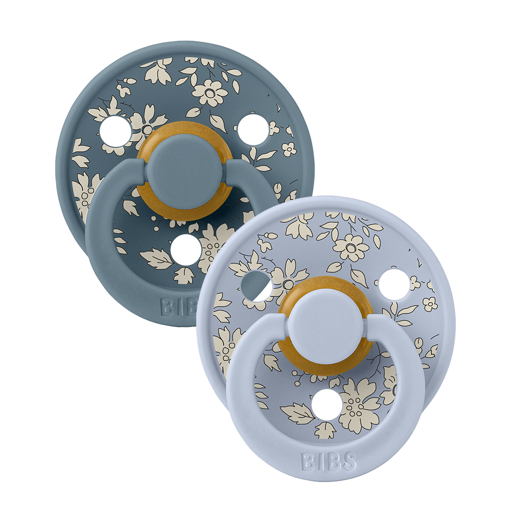 BIBS x LIBERTY Colour 2 Pack Capel - Dusty Blue Mix - BIBS