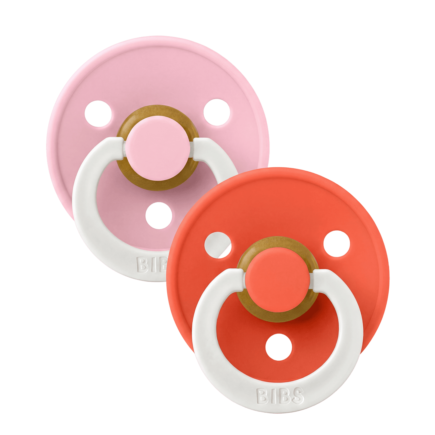 Colour GLOW Pacifiers 2 Pack - Baby Pink/Tango