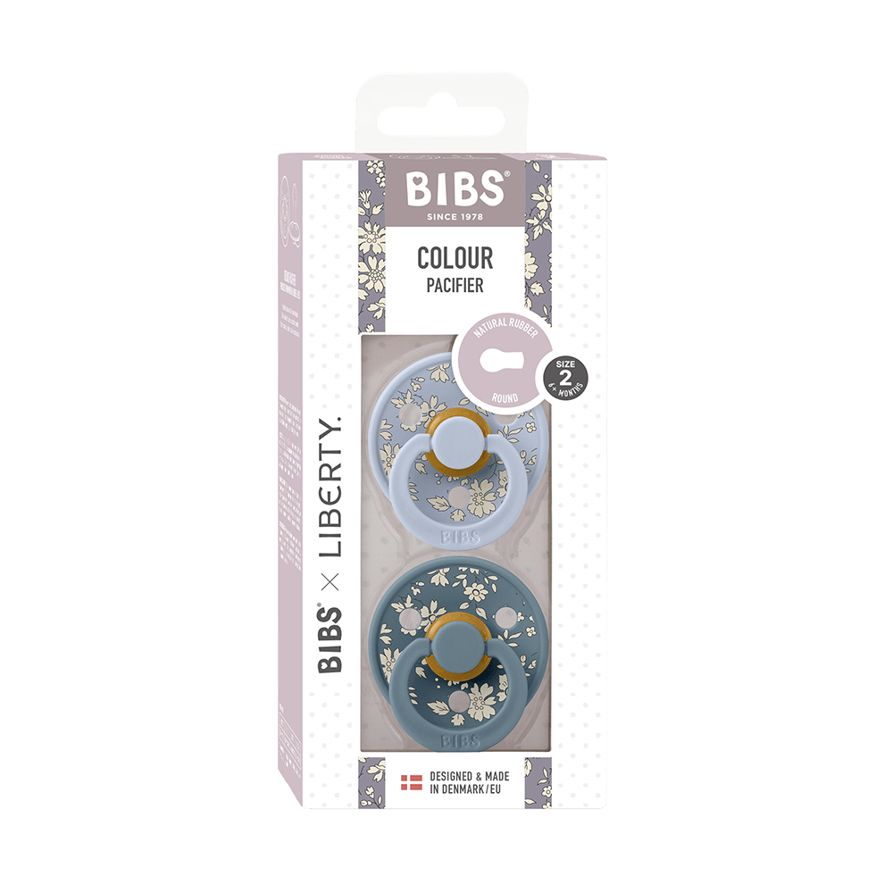 BIBS x LIBERTY Colour 2 Pack Capel - Dusty Blue Mix - BIBS