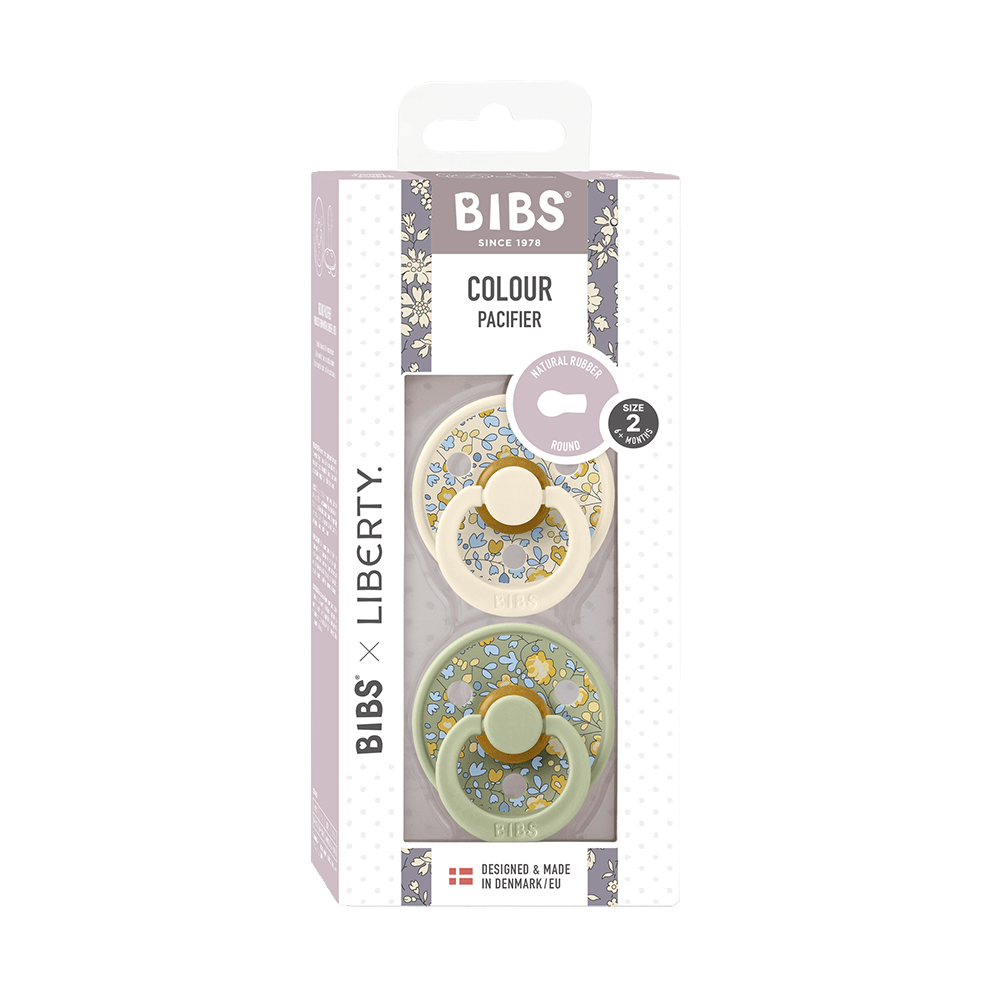 BIBS x LIBERTY Colour 2 Pack Eloise - Sage Mix - BIBS
