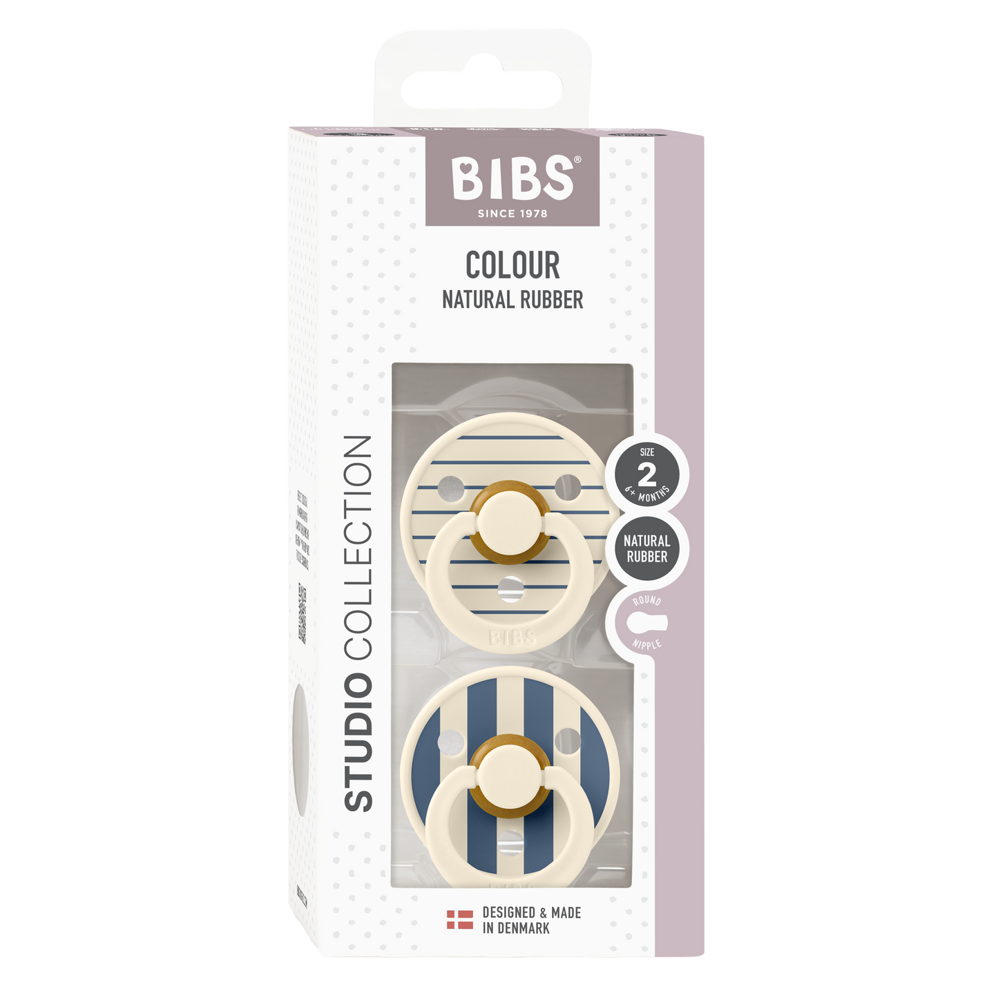 STUDIO Colour 2 Pack Pin - Ivory Steel Blue Mix