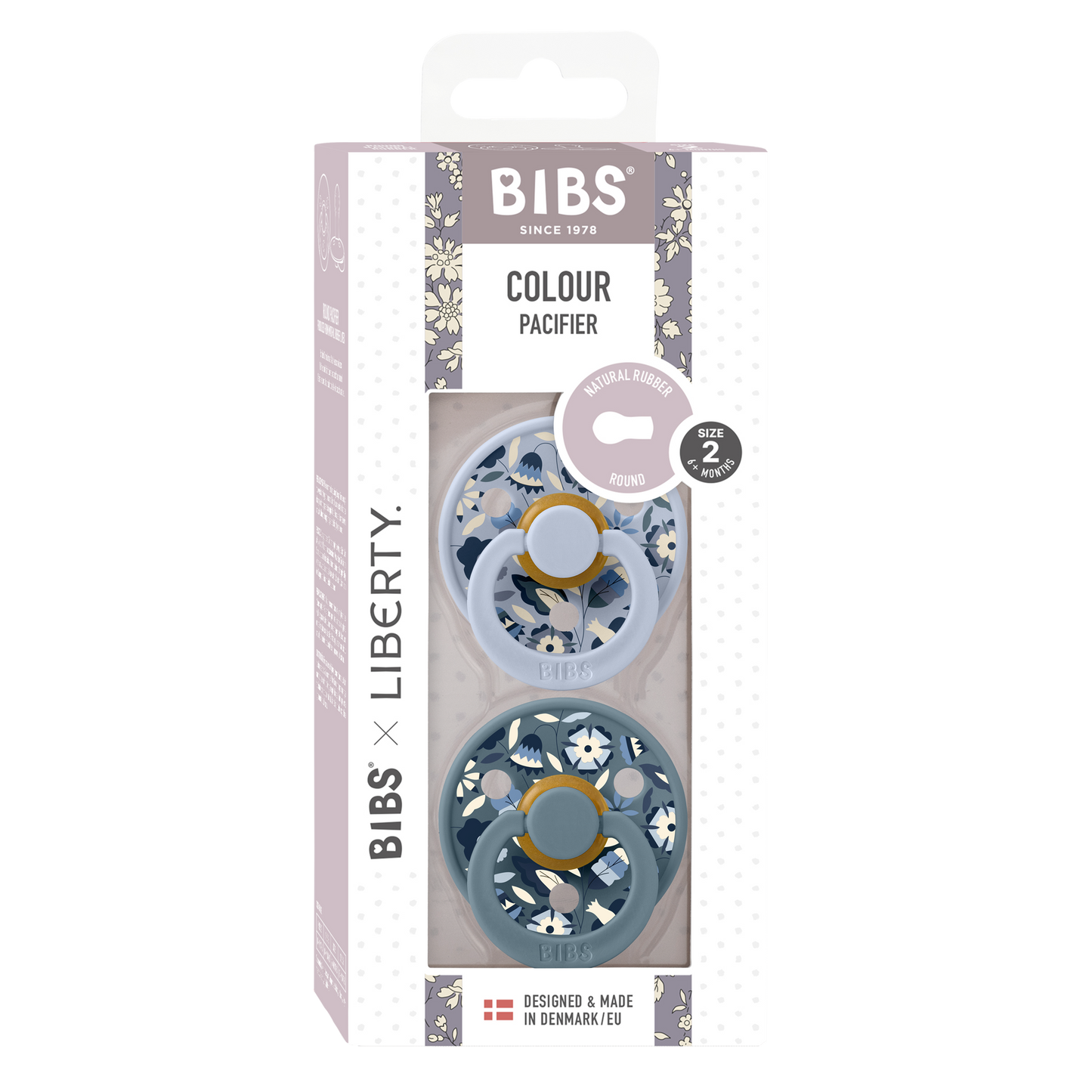 BIBS x LIBERTY Colour 2 Pack Bobo - Dusty Blue Mix