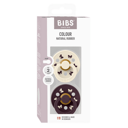 Colour Holiday Bow 2 Pack - Ivory/Plum