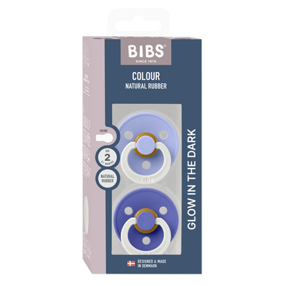Colour GLOW Pacifiers 2 Pack - Hush/Grape