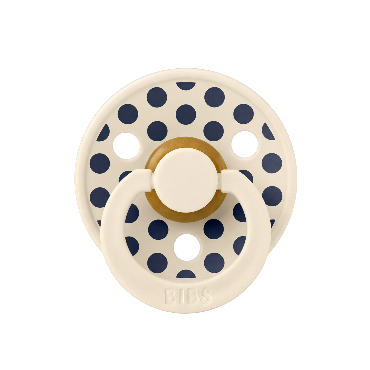 STUDIO Colour Pacifier Polka - Ivory/Deep Space