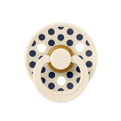 STUDIO Colour Pacifier Polka - Ivory/Deep Space