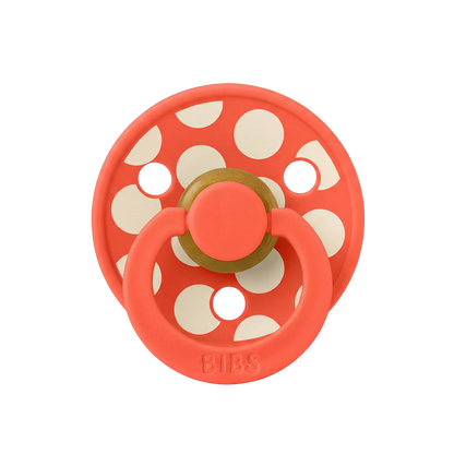 STUDIO Colour Pacifier Polka - Tango/Ivory