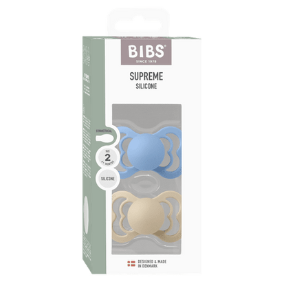 Supreme Pacifiers 2 Pack - Vanilla/Sky Blue