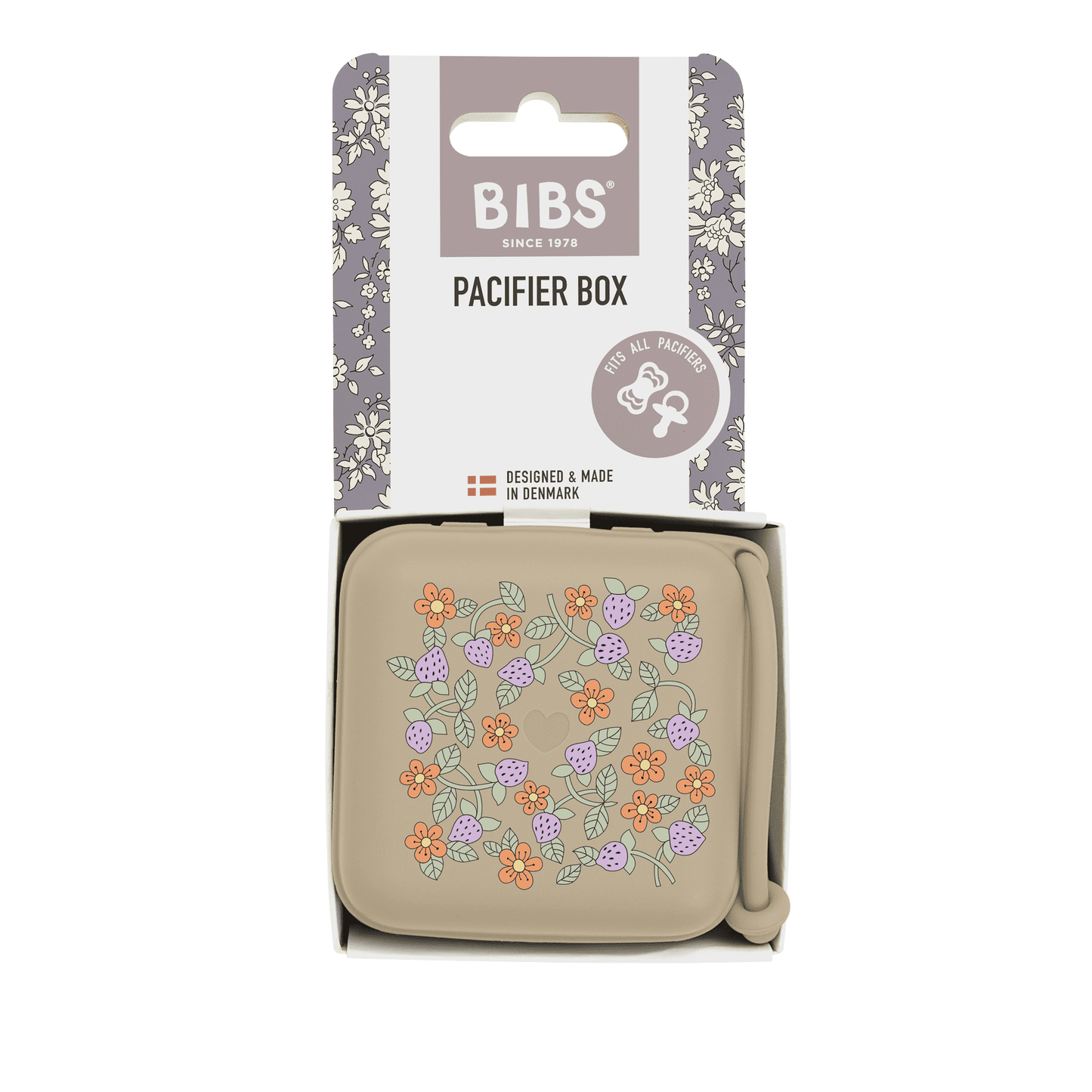 BIBS x LIBERTY Pacifier Box - Strawberries and Cream Vanilla