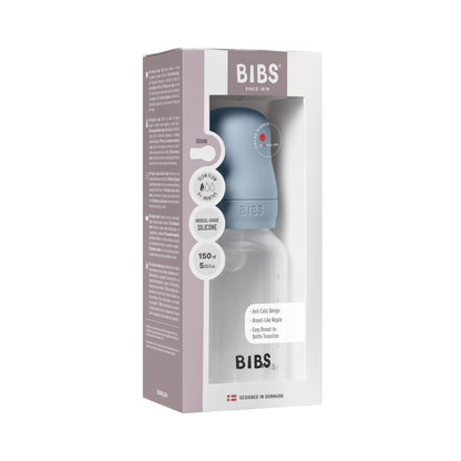 Coffret complet de biberons en silicone 150 ml - Bleu bébé