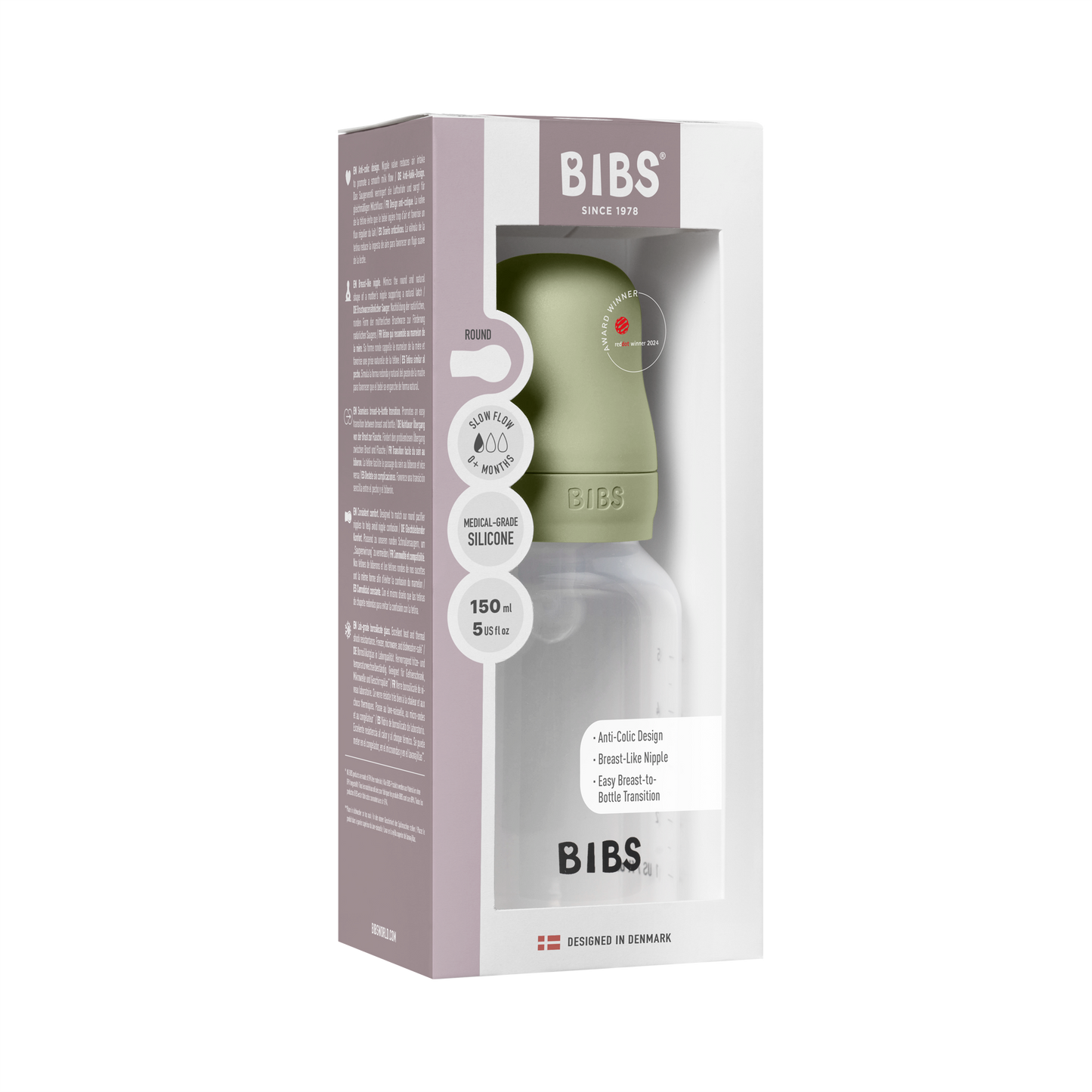 Coffret Biberon Complet 150 ml Silicone - Sauge