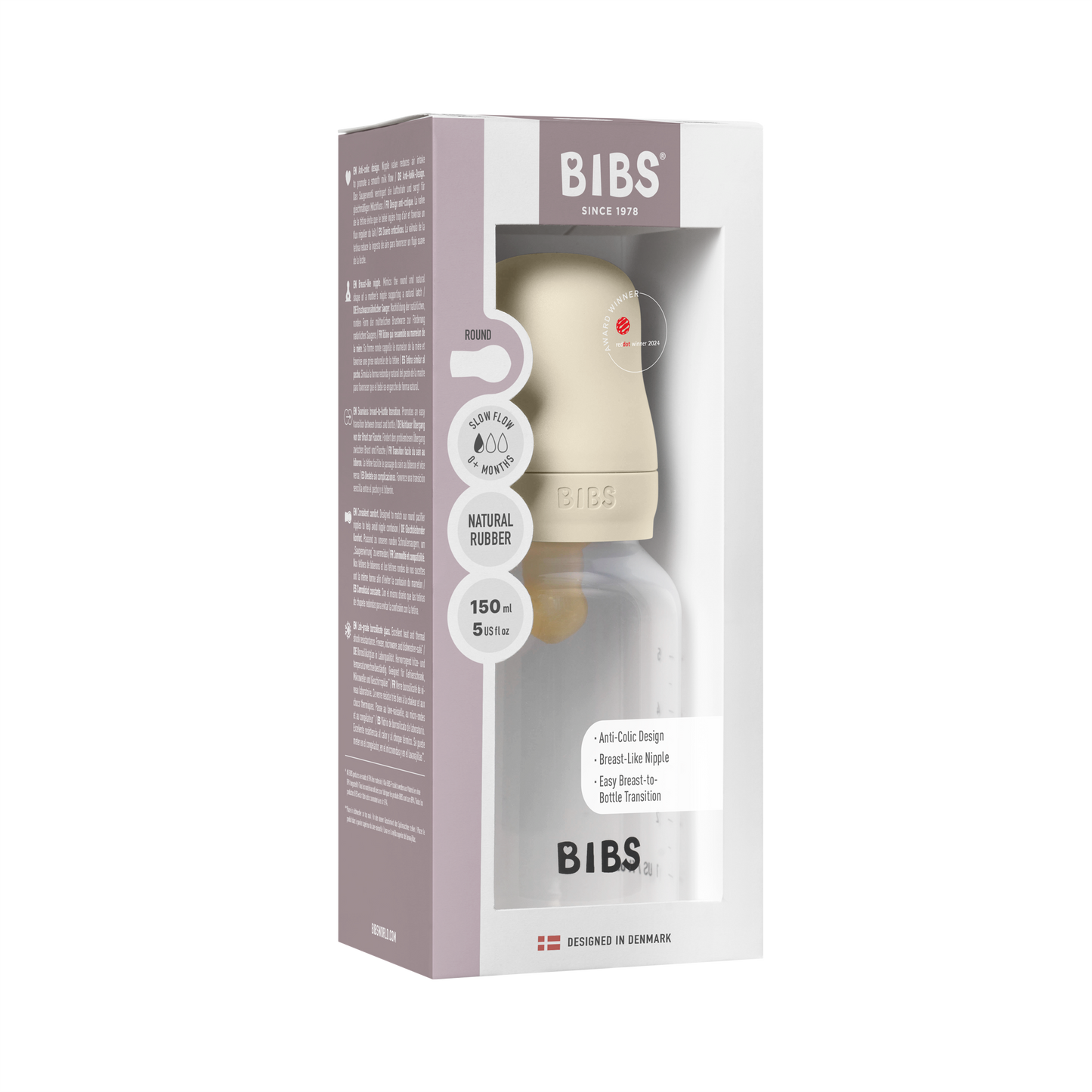 Coffret Biberon Complet 150 ml Latex - Ivoire