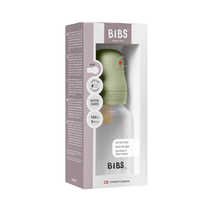 Coffret complet de biberons 150 ml en latex - Sauge