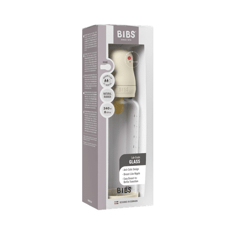 Coffret biberon en verre 240 ml Latex - Ivoire