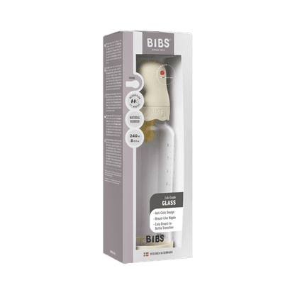 Baby Glass Bottle Boheme Set 240ml Latex - Ivory