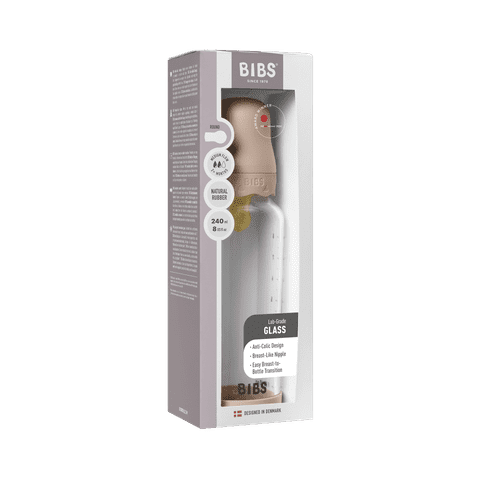 Baby Glass Bottle Boheme Set 240ml Latex - Blush