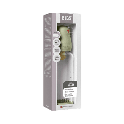 Baby Glass Bottle Set 240ml Latex - Sage