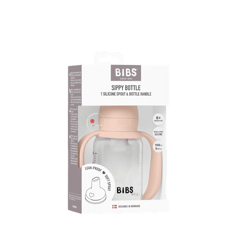 Biberon à bec verseur en silicone 150 ml - Blush