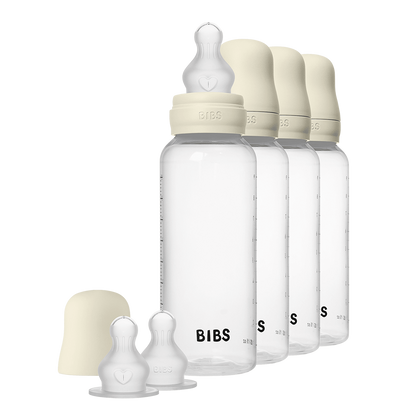 Baby BPA-Free PP Bottle 270 ml 4 Pack Silicone - Ivory