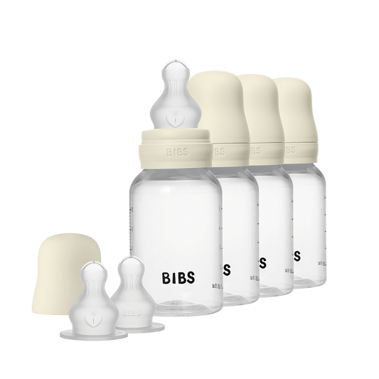 Biberon en PP sans BPA 150 ml, lot de 4, silicone - Ivoire