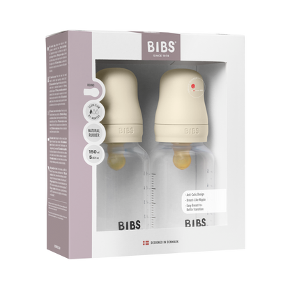 Lot de 2 biberons en latex 150 ml - Ivoire