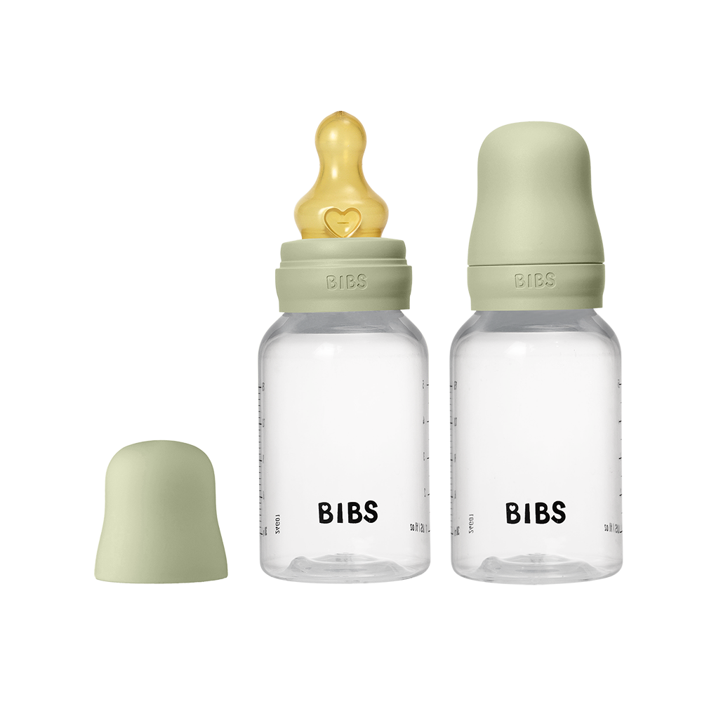 Baby BPA-Free PP Bottle Set 150ml 2 Pack Latex - Sage - BIBS