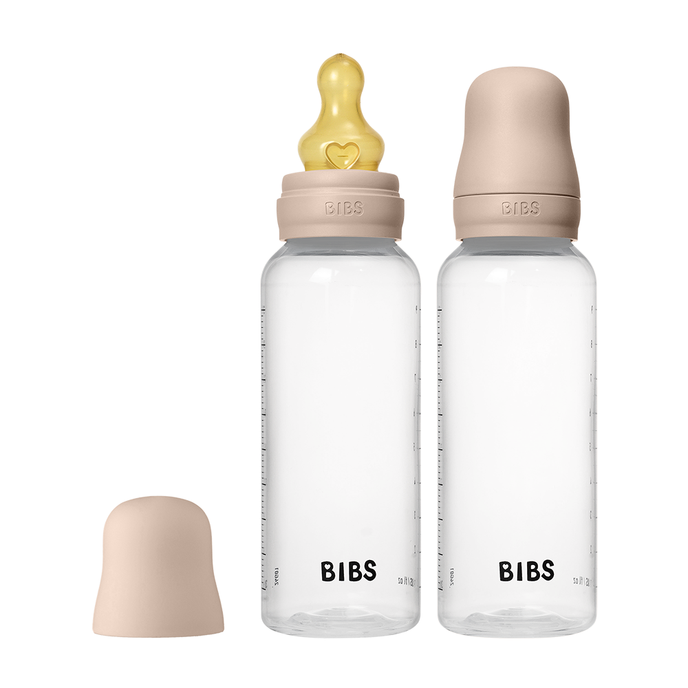 Baby BPA-Free PP Bottle Set 270ml 2 Pack Latex - Blush - BIBS