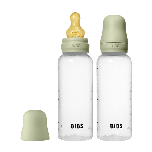 Baby BPA-Free PP Bottle Set 270ml 2 Pack Latex - Sage - BIBS