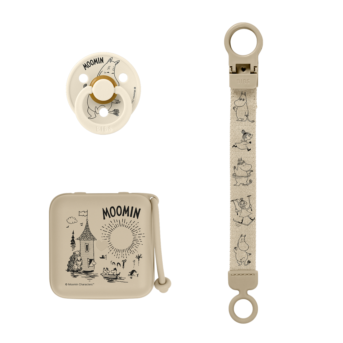 BIBS x Moomin Soothe & Go Gift Set - Vanilla