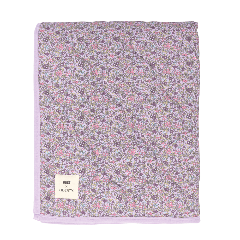 BIBS x LIBERTY Quilted Blanket Chamomile Lawn - Violet Sky - BIBS