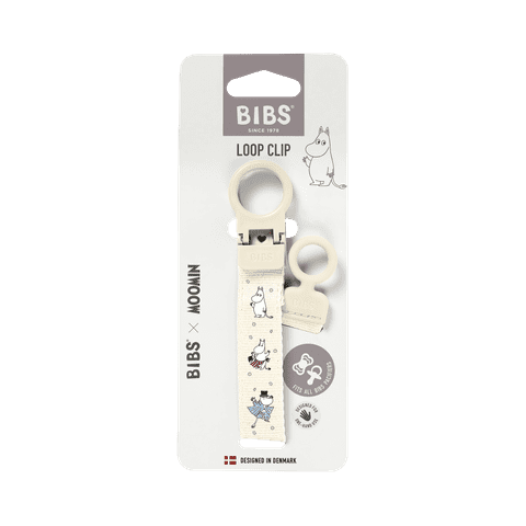 BIBS x Moomins Pacifier Clip Loop - Ivory
