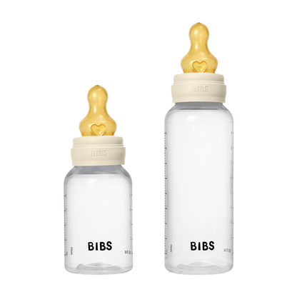 Biberon bébé en PP sans BPA – Kit naissance Grow and Flow 150 ml/270 ml Latex – Ivoire