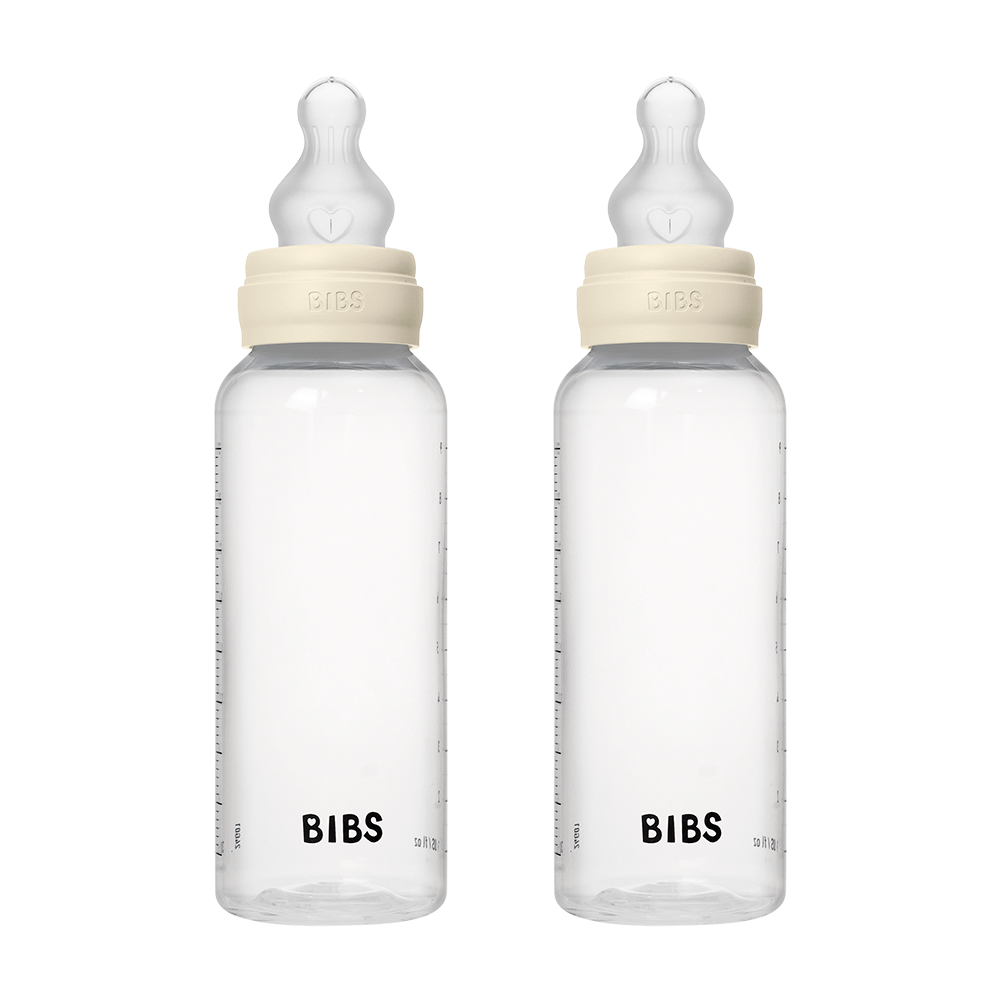 Baby Bottle Complete Set 270ml 2 Pack Silicone - Ivory