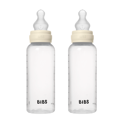 Baby Bottle Complete Set 270ml 2 Pack Silicone - Ivory