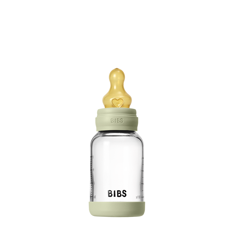Baby Glass Bottle Set 120ml Latex - Sage