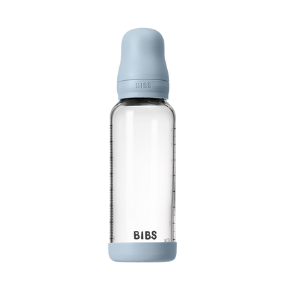 Baby Glass Bottle Set 240ml Latex - Baby Blue