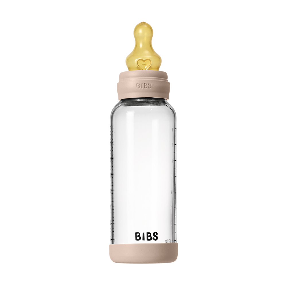 Baby Glass Bottle Set 240ml Latex - Blush