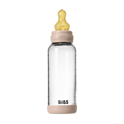 Baby Glass Bottle Set 240ml Latex - Blush