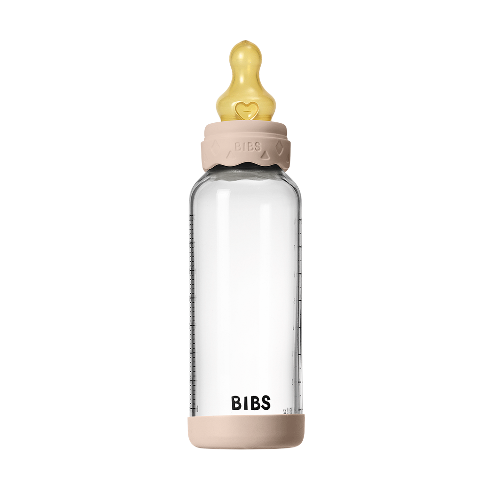 Baby Glass Bottle Boheme Set 240ml Latex - Blush
