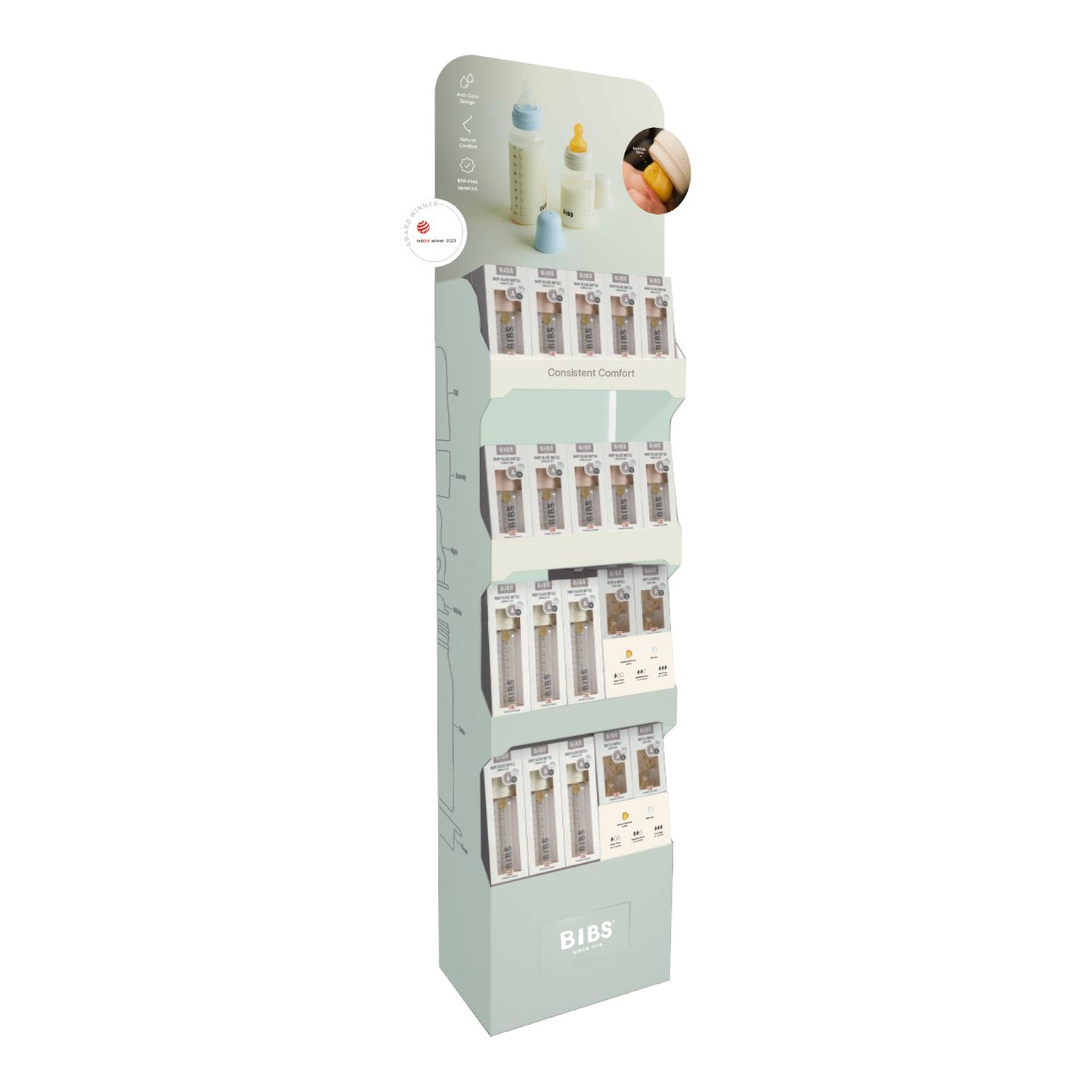 BIBS Floor Display - Baby Bottles