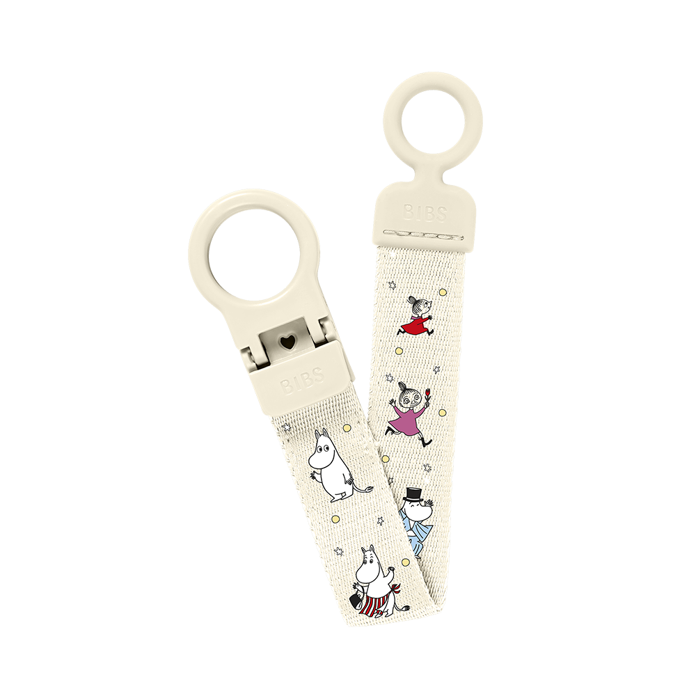 one hand moomin pacifier clip