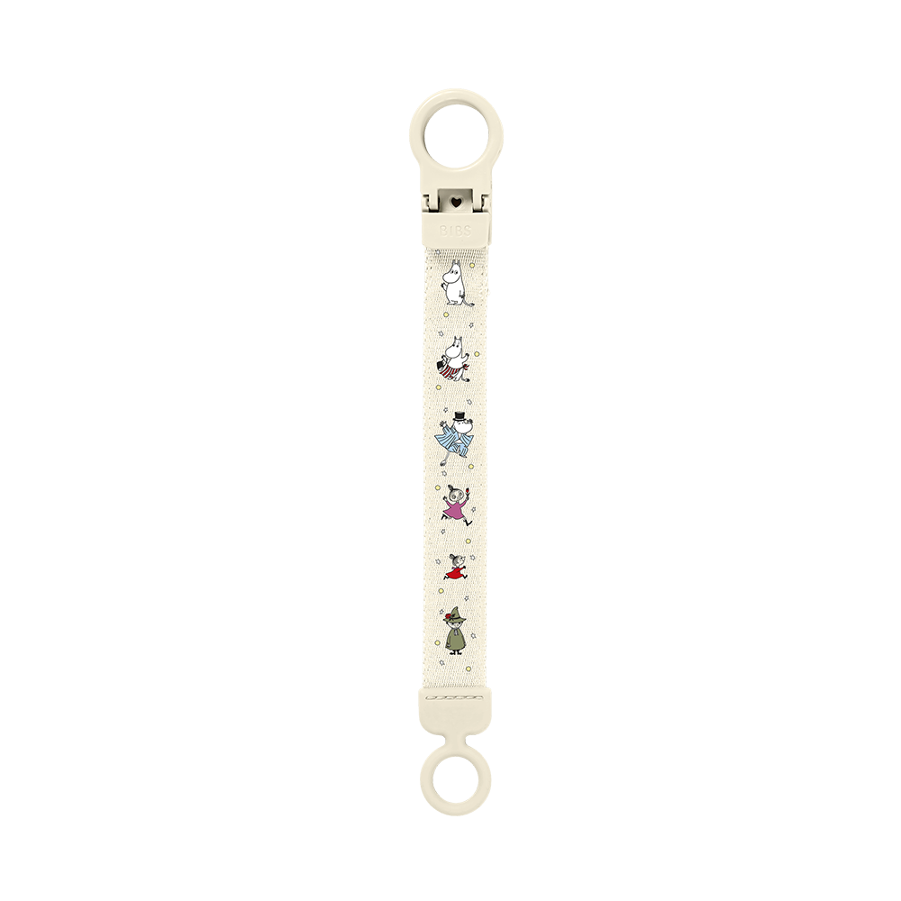 moomin white pacifier clip