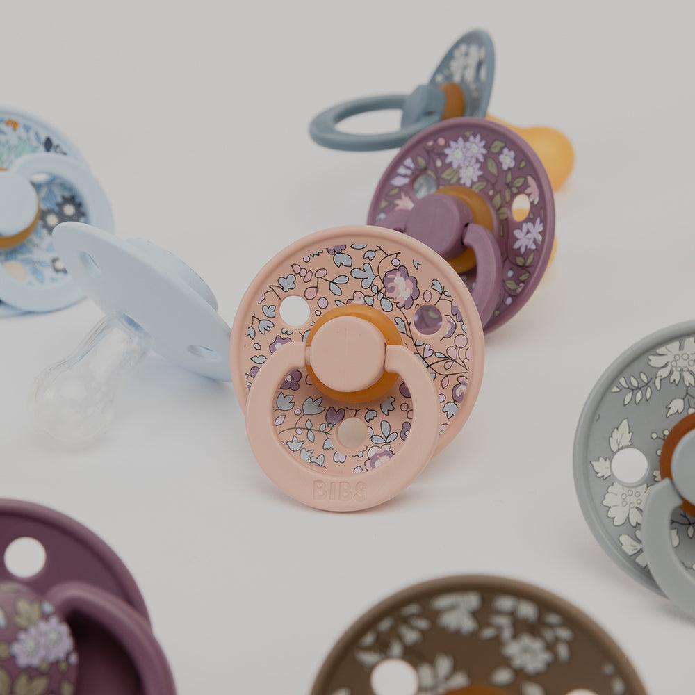 BIBS x LIBERTY Colour 2 Pack Chamomile Lawn - Baby Blue Mix - BIBS