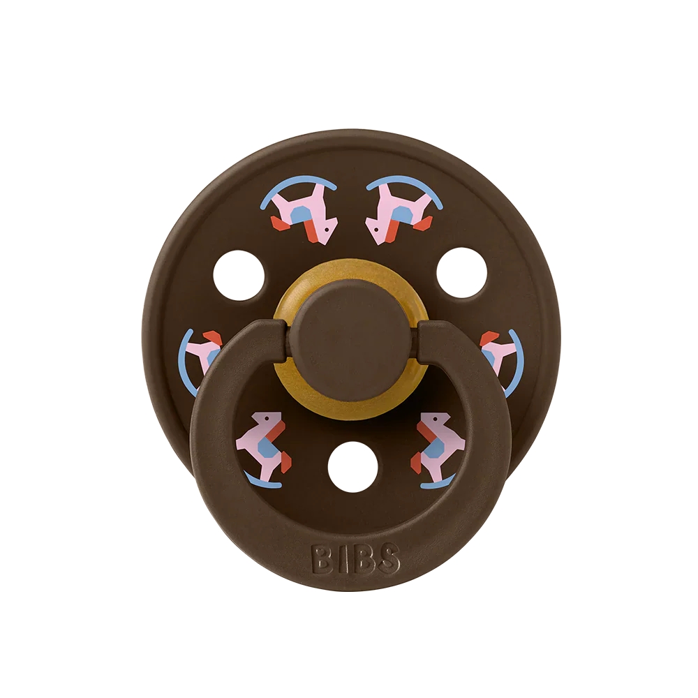 Colour Holiday Horse Pacifier - Mocha - BIBS