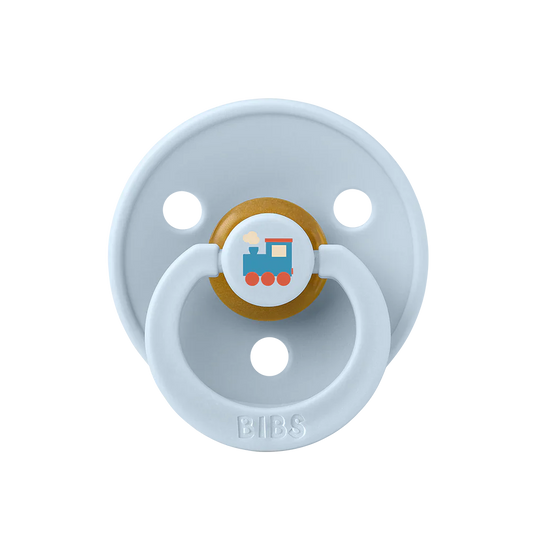 Colour Holiday Train Pacifier - Baby Blue - BIBS