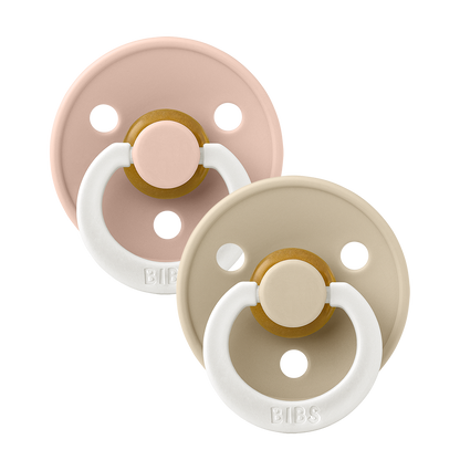 BIBS Colour 2 PACK Blush GLOW/Vanilla GLOW [product_typ] - BIBS EU